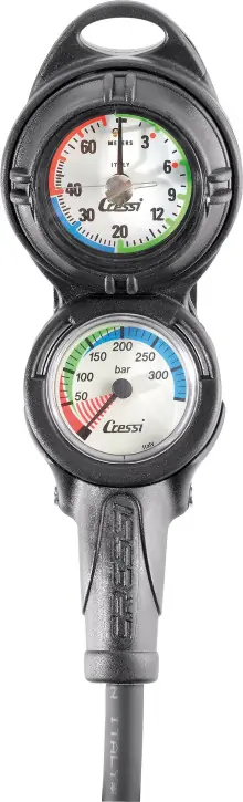 Zertifiziert Cressi Konsole PD2 Tiefenmesser + Finimeter PSI