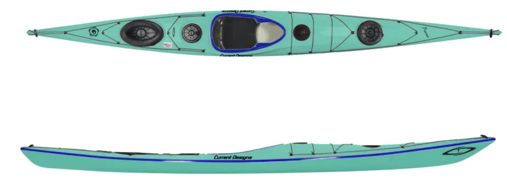 Aktuelle Designs Prana LV Seekajak mit Flosse – Fiberglas – Aqua/Blau/Aqua · Surf und Ski // Surfline Sonderangebot