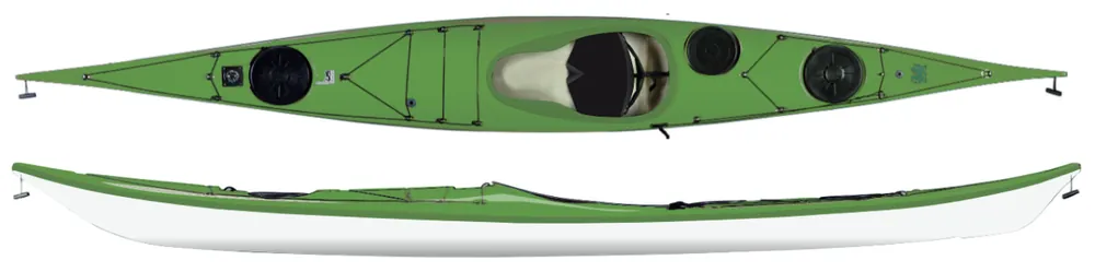 Rabatt NDK Romany Plus Seekajak mit Flosse – 50/50 – Weiß/Grün/Grün · Surf und Ski // Surfline