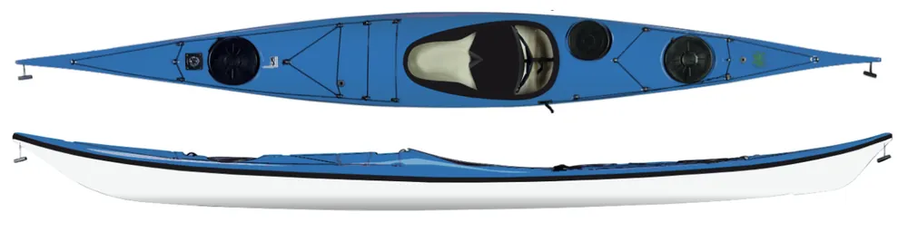 Sale Nigel Dennis Romany Excel Seekajak mit Flosse – Fiberglas · Surf und Ski // Surfline