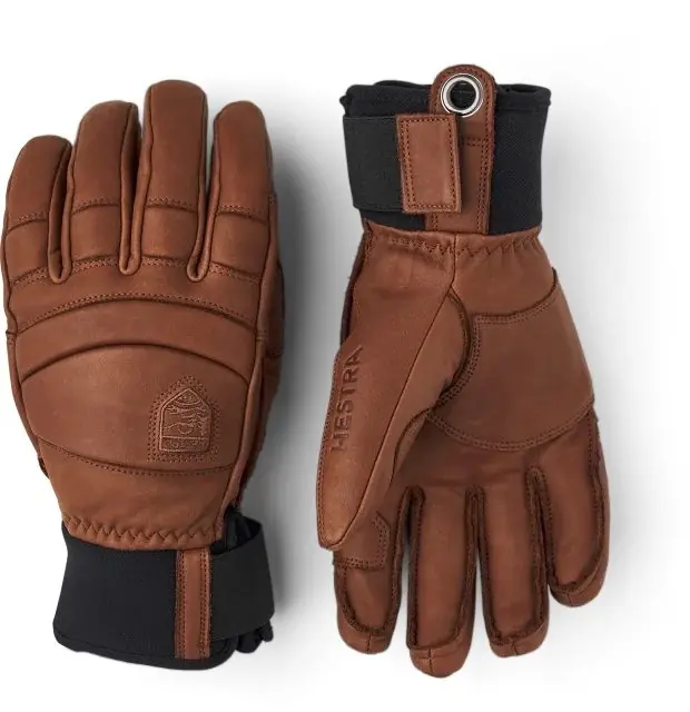 Hestra Fall Line dunkelbraune 5-Finger-Skihandschuhe · Surf und Ski // Surfline Saisonangebot