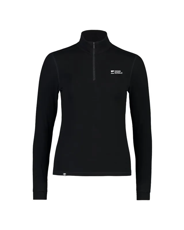 Mons Royale Cascade 1/4-Reißverschluss Merino Ski Base Layer - Damen · Surf und Ski // Surfline Letzte Chance
