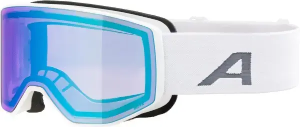 Alpina VENET Q-LITE Schneebrille white matt/blue mirror Warehouse One Zertifiziert