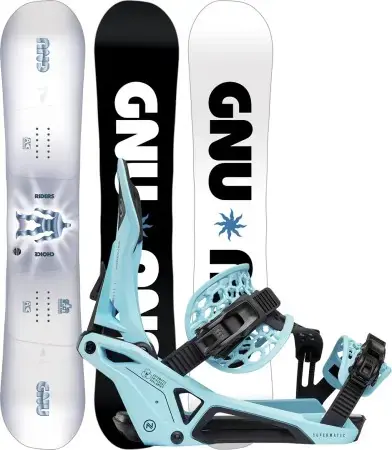 Gnu RIDERS CHOICE inkl. NIDECKER SUPERMATIC escape cyan Warehouse One Top-Preis