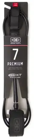 Ocean earth PREMIUM 7‘0" ONE XT Leash black Warehouse One Saisonangebot