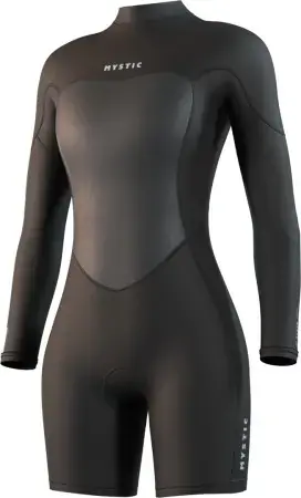 Mystic BRAND WOMEN 3/2 LS BACK ZIP Shorty black Warehouse One Geprüft