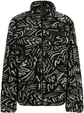 Iriedaily INSANEIA Fleece Jacke black white Warehouse One Online Kaufen