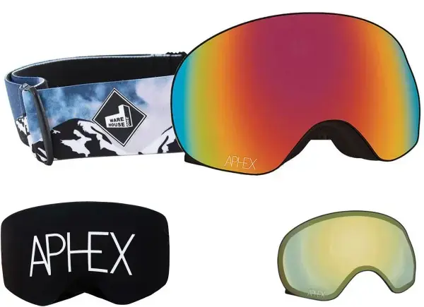 Aphex XPR THE ONE EDITION Magnet Schneebrille mountain strap/revo red + Zusatzglas yellow Warehouse One Knallerangebot