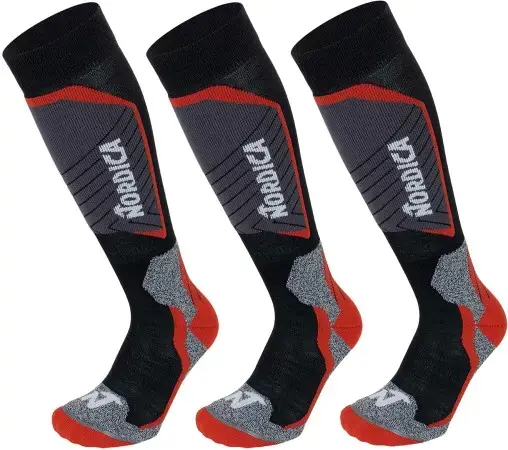 Neu Im Sortiment Nordica TECH JUNIOR 3er Pack Socken black/anthracite/red Warehouse One