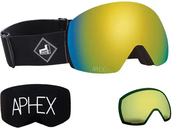 Aphex STYX THE ONE EDITION Magnet Schneebrille black strap/revo gold + Zusatzglas yellow Warehouse One Bestpreis