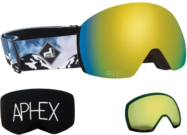 Aphex STYX THE ONE EDITION Magnet Schneebrille mountain strap/revo gold + Zusatzglas yellow Warehouse One Preis Gesenkt