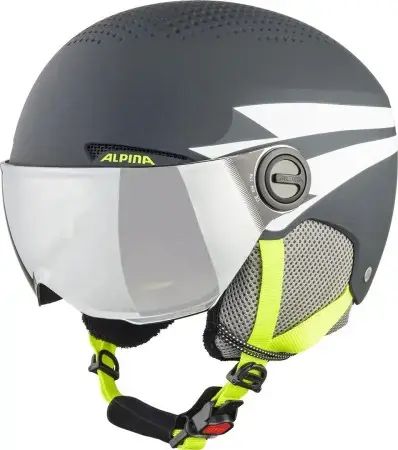Jetzt Bestellen Alpina ZUPO JR VISOR Q-LITE Helm charcoal-neon matt Warehouse One