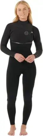 Solange Der Vorrat Reicht Rip curl WOMENS E BOMB 4/3 CHEST ZIP Full Suit black Warehouse One