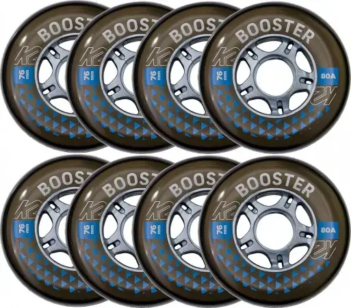 K2 BOOSTER 76mm/80a 8er Pack Rollenset inkl. ILQ5 Kugellager Warehouse One Letzte Chance