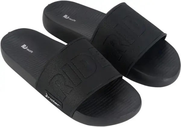 Super-Preis Rider GRID SLIDE Sandale black/black/silver Warehouse One