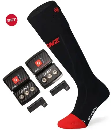 Lenz HEAT 6.1 COMPRESSION Socken inkl. LITHIUM RCB 1400 Pack USB-C Warehouse One Finale Aktion