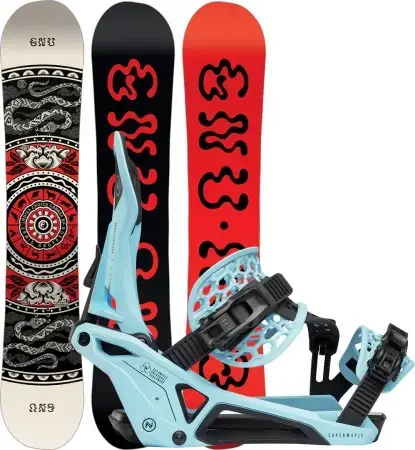 Top-Angebot Gnu LADIES CHOICE CAMBER inkl. NIDECKER SUPERMATIC escape cyan Warehouse One