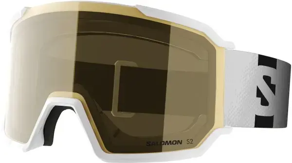 Heißes Angebot Salomon S/VIEW 3 ACCESS Schneebrille white/gold Warehouse One