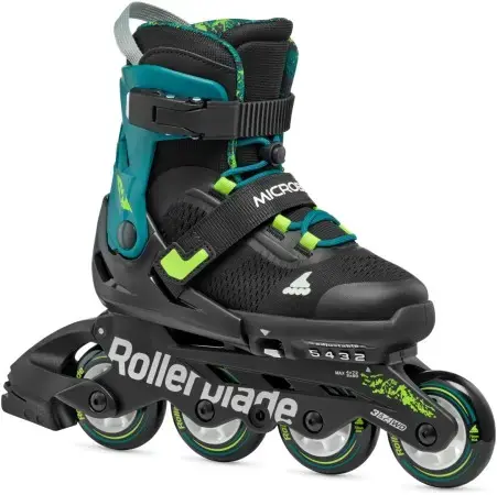 Rollerblade MICROBLADE XT Inline Skate black/petrol green Warehouse One Preisreduziert