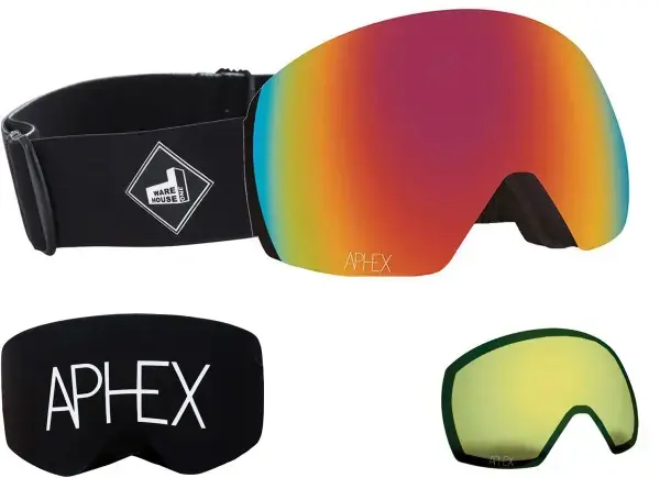 Direktkauf Aphex STYX THE ONE EDITION Magnet Schneebrille black strap/revo red + Zusatzglas yellow Warehouse One