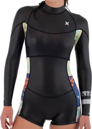 Begrenztes Angebot Hurley AIR 2MM BACK ZIP LS Shorty black skin Warehouse One