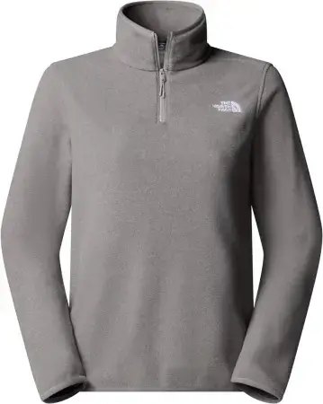 The north face WOMEN GLACIER 1/4 Zip Fleece tnf mid grey heather Warehouse One Finale Aktion
