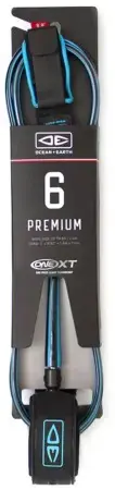 Ocean earth PREMIUM 6‘0" ONE XT Leash black/blue Warehouse One Direkt Vom Hersteller