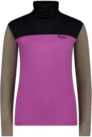 Mons royale YOTEI MERINO HIGH NECK WOMEN Longsleeve purple bolt/walnut/black Warehouse One Nur Heute