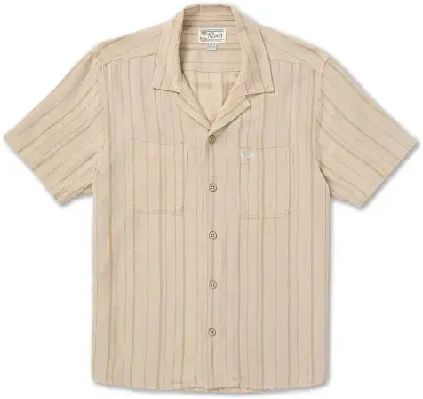Rvca EXOTICA STRIPE SS Hemd light khaki Warehouse One Neu