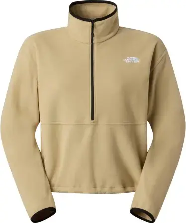 The north face WOMEN GLACIER SHORT 1/2 Zip Fleece khaki stone Warehouse One Must-Have