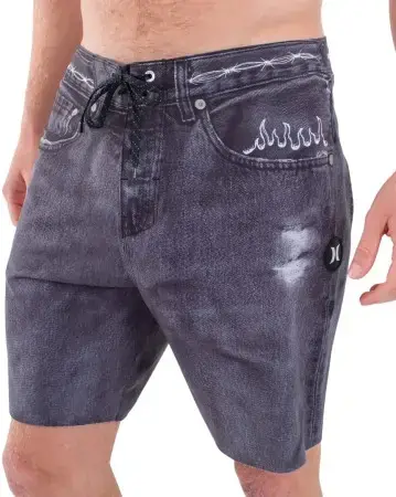 Hurley PHANTOM ECO DENIM 18 Boardshort black Warehouse One Neu