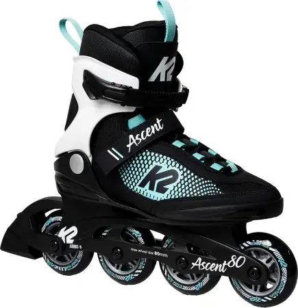 Versand Am Gleichen Tag K2 ASCENT 80 W Inline Skate black/white/turquise Warehouse One