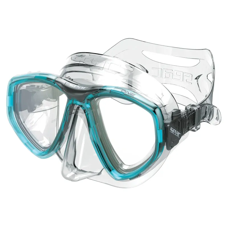 Diving Snorkeling Mask One Clear-Blue Seac 9448BC Kracherpreis
