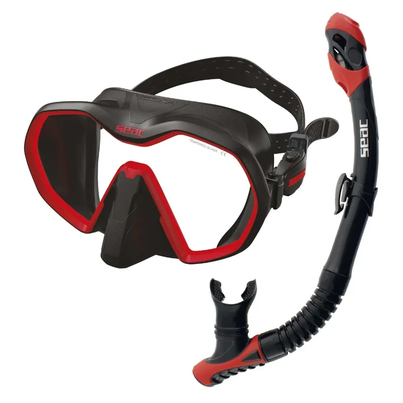 Zertifiziert Diving Set Bis Icona Reverse Dry Black-Red Seac 89-96NR