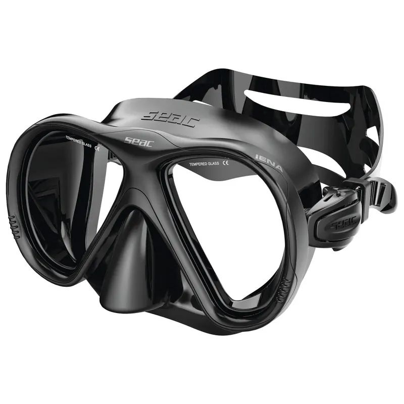 Diving Snorkeling Mask Iena Black-Silver Seac 75-8NS-SBL Neue Kollektion