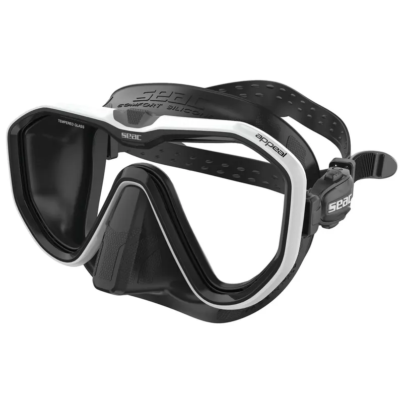 Zertifiziert Diving Mask Appeal Black-White Seac 75-73W-SBL