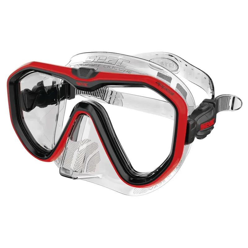 Diving Mask Appeal Clear-Red Seac 75-73R-SKL Zertifiziert