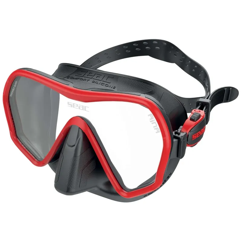 Jetzt Kaufen Diving Mask Ajna Black-Red Seac 75-67R-SBL