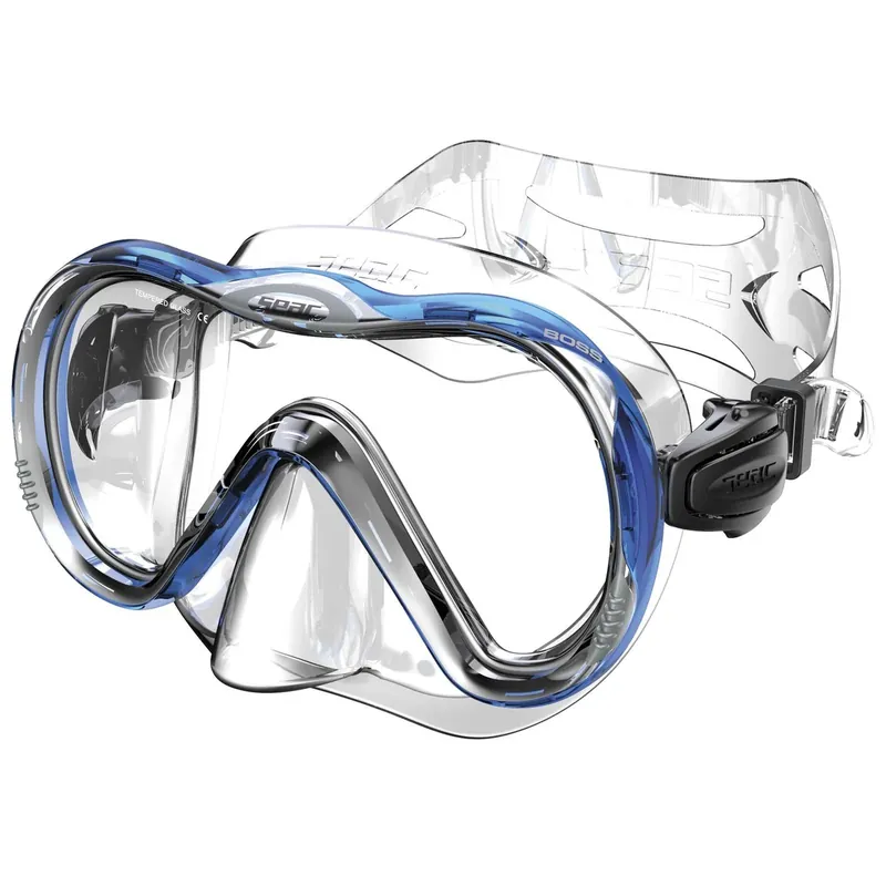 Diving Snorkeling Mask Boss Clear-Blue Seac 9231B Direkt Vom Hersteller