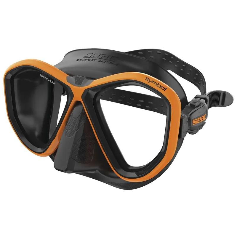 Abverkauf Diving Mask Symbol Black-Orange Seac 75-70O-SBL