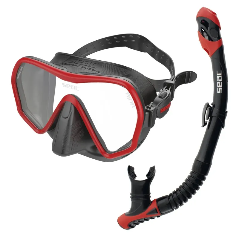 Diving Set Bis Ajna Reverse Dry Black-Red Seac 89-95R Meistverkauft