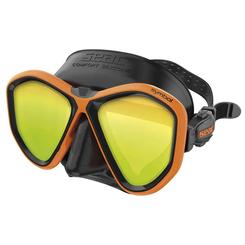 Beliebt Diving Mask Symbol Asian Fit Mirrored Lenses Black-Orange Seac 75-72O-SBL-LS