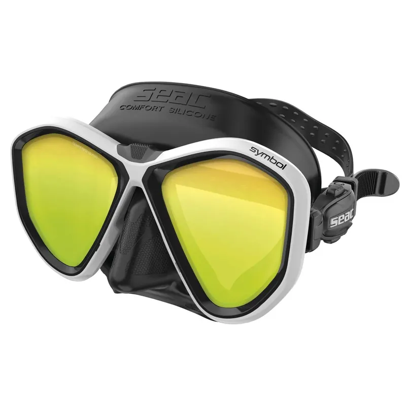 Diving Mask Symbol Asian Fit Mirrored Lenses Black-White Seac 75-72W-SBL-LS Angebot