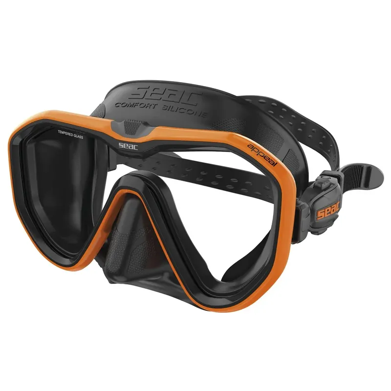 Markenprodukt Diving Mask Appeal Asin Fit Black-Orange Seac 75-75O-SBL