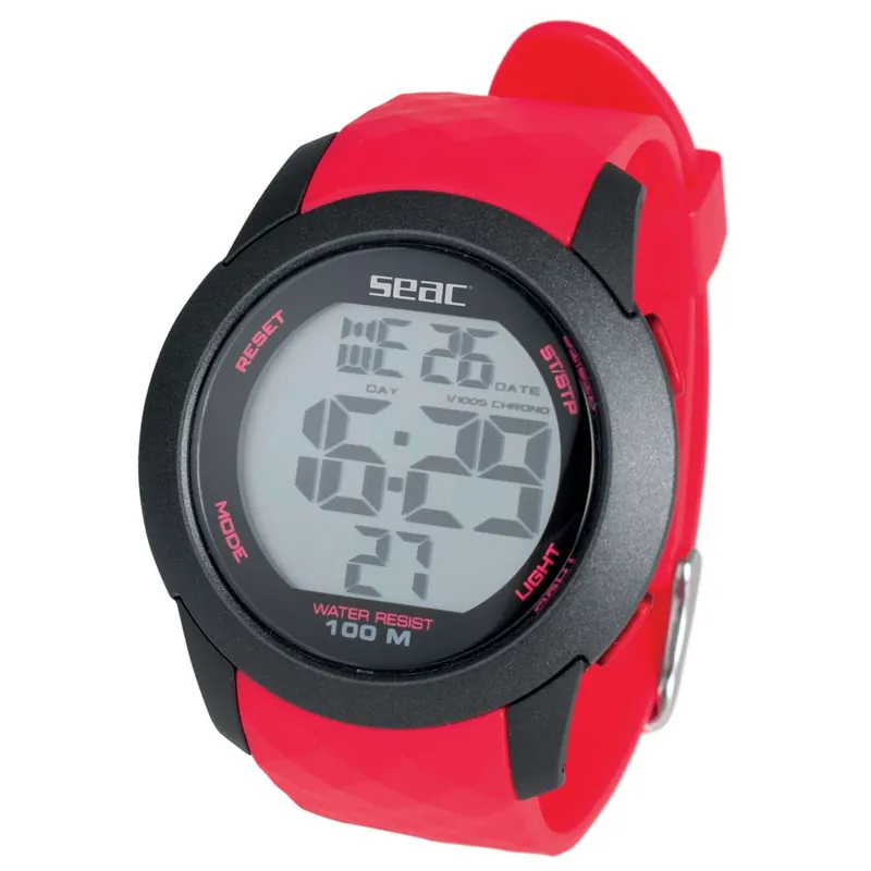 Geprüft Sport Watch Chronos Red Seac 147-4R