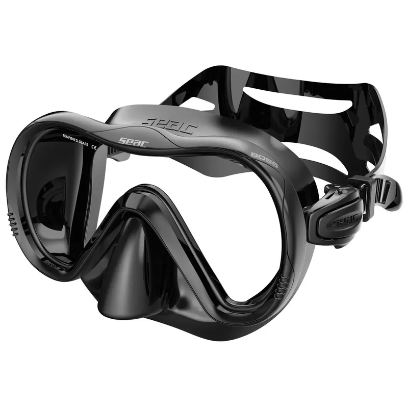 Finale Aktion Diving Snorkeling Mask Boss Black-Silver Seac 75-5NS-SBL