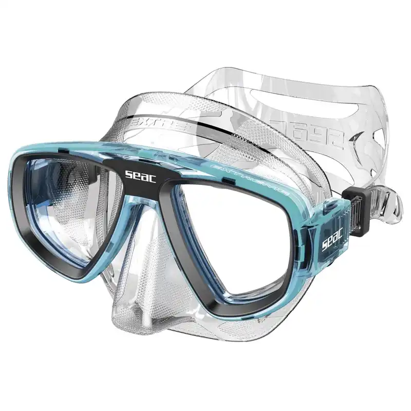 Diving Snorkeling Mask Extreme 50 Clear-Aquamarine Seac 75-65A-SKL Preiswert