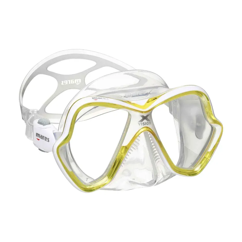 Ausverkauf Diving Mask X-Vision Yellow-White Mares 411053EBYLWCL