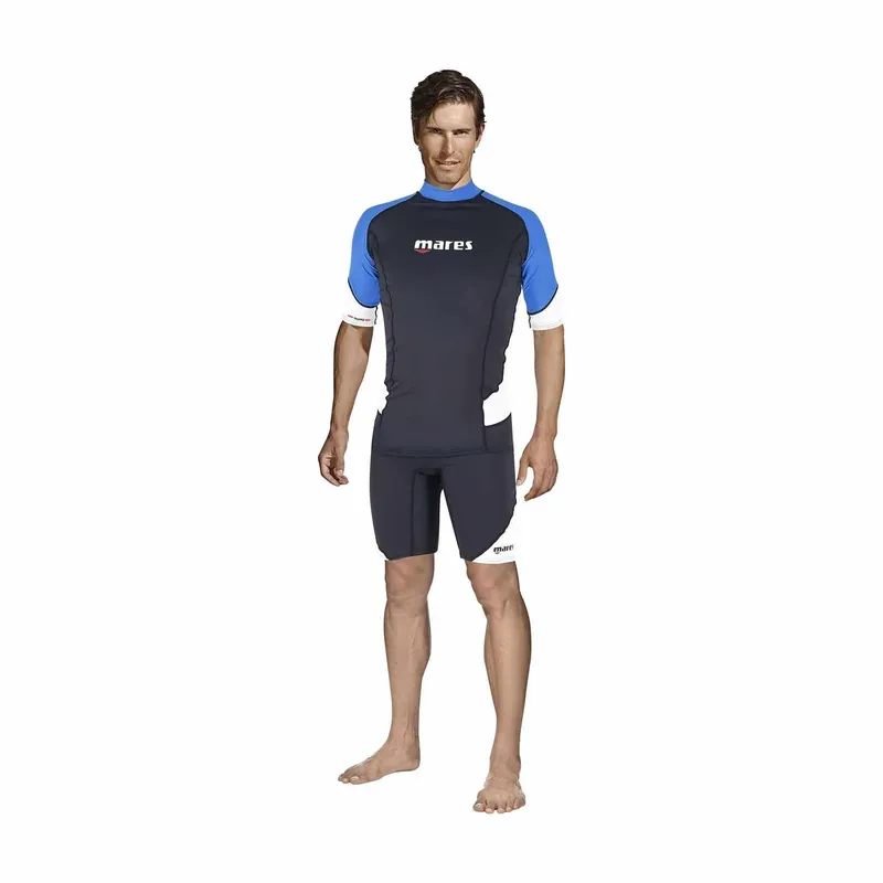 Rash Guard Man Short Sleeve Black-Blue XL Mares 412552XL Neue Ware