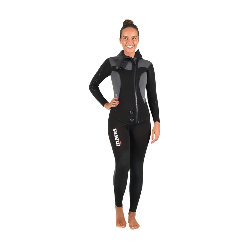 Full Wetsuit Dual Woman 5mm Black-Grey Size 3-M Mares 412444BKS3 Highlight